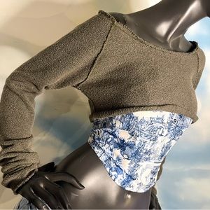 Handmade fleece pullover shrug